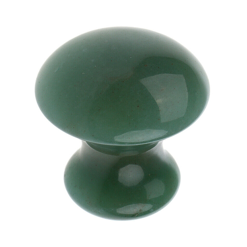 2X Women Facial Beauty Massage Jade Stone Relaxing Mushroom Massage Stone Green
