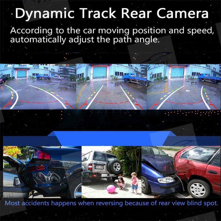 5 Inch Car Monitor TFT LCD HD Reverse Parking Waterproof w/ Dynamic Track Camera