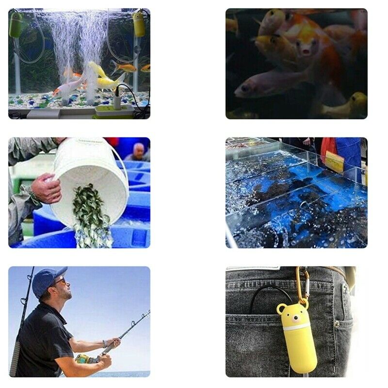 Portable USB Mini Oxygen Air Pump Mute Energy Save Supplie Powerful Outdoor O6X8