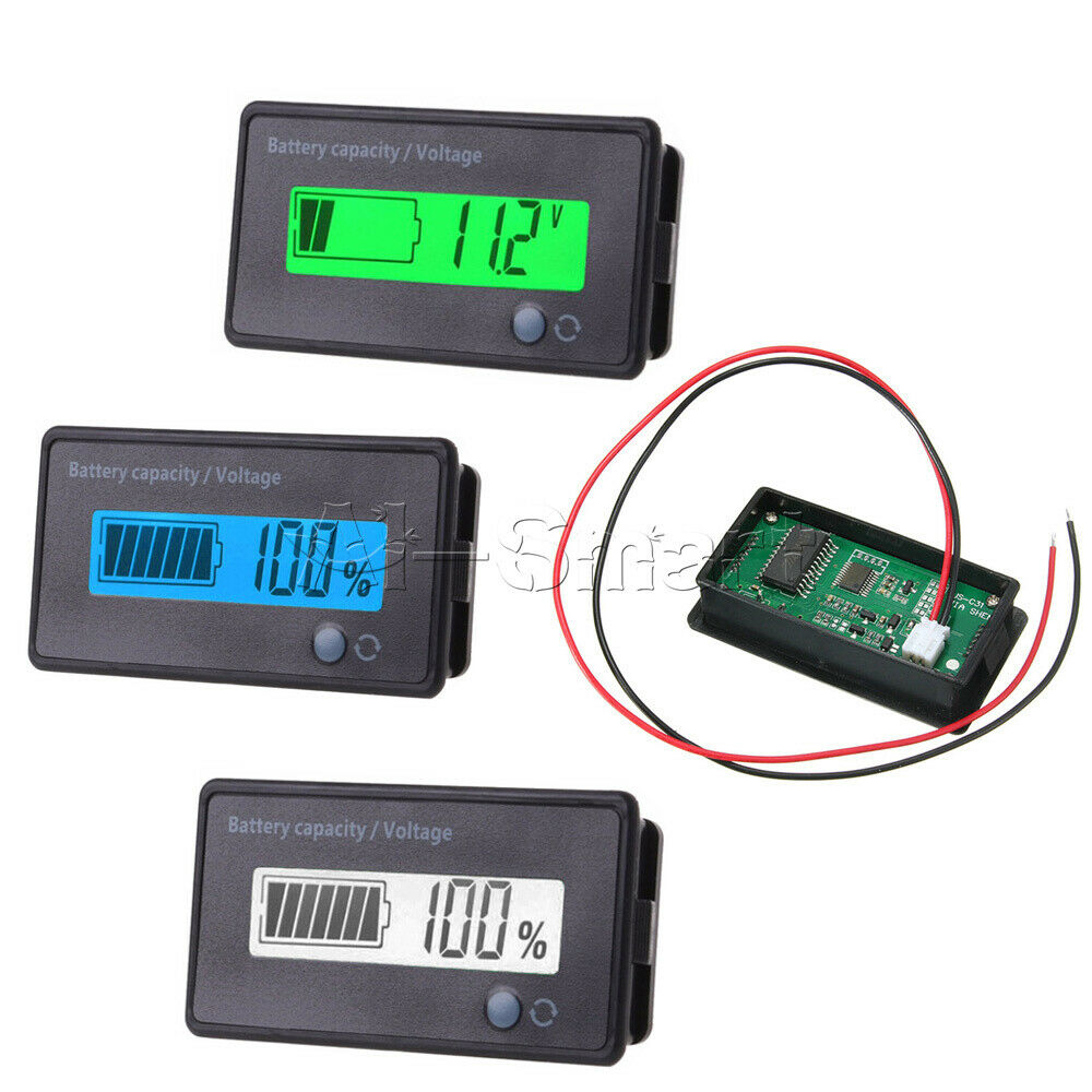 7-100V Voltmeter Voltage Tester Acid Lead Lithium Battery Capacity LCD Display