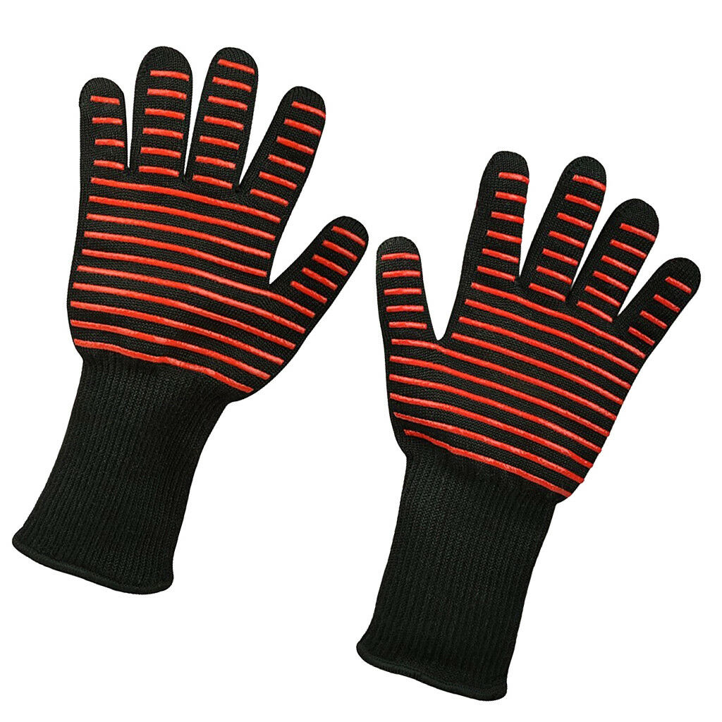 Heavy Duty Oven Mitts Microwave Stove Gloves Hands Fingers Mitten Protectors