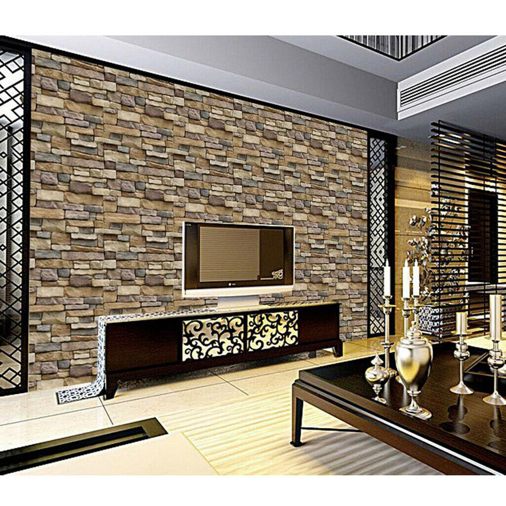 Stone Brick Effect Wall Paper Wall Mural Wall Panels for Wall Living Room