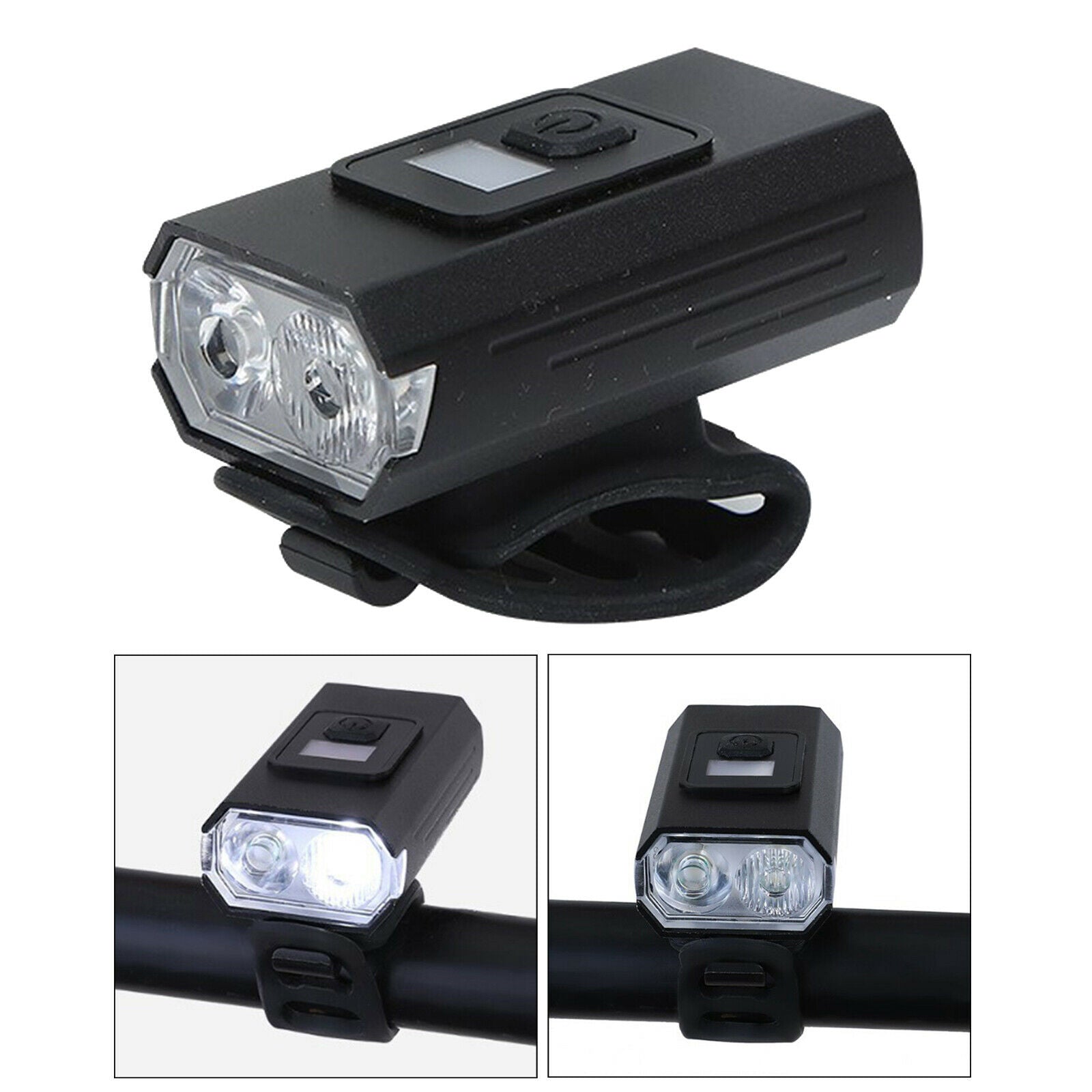 Rechargeable Bike Light, 1200mAh USB Bicycle Lights 350 Lumens 6 Modes Bike