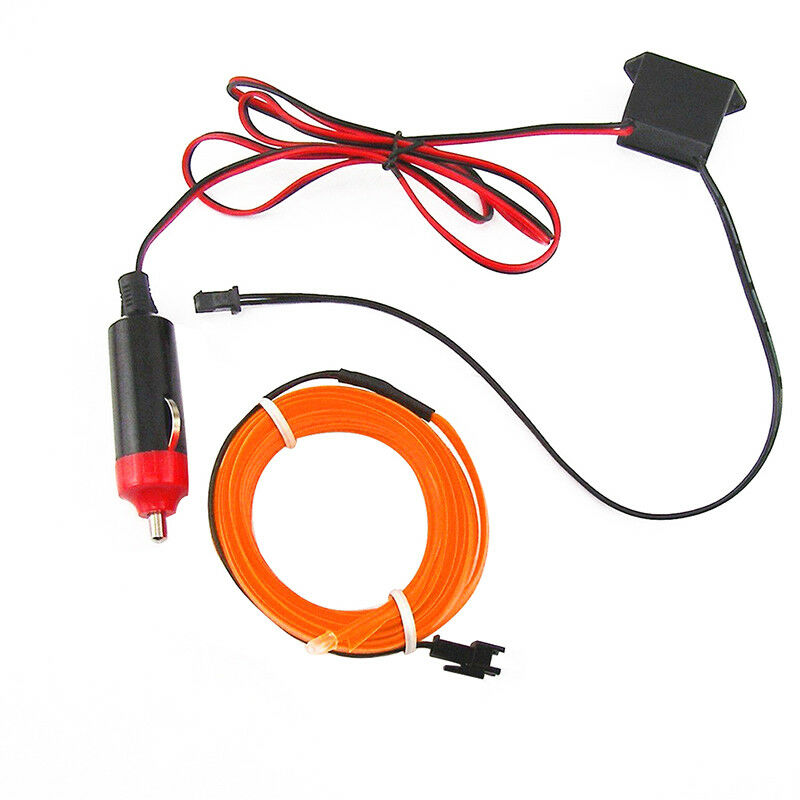 2M 12V Car Vehicle Ambient Interior Orange Cold Light Strip Atmosphere Ne.l8