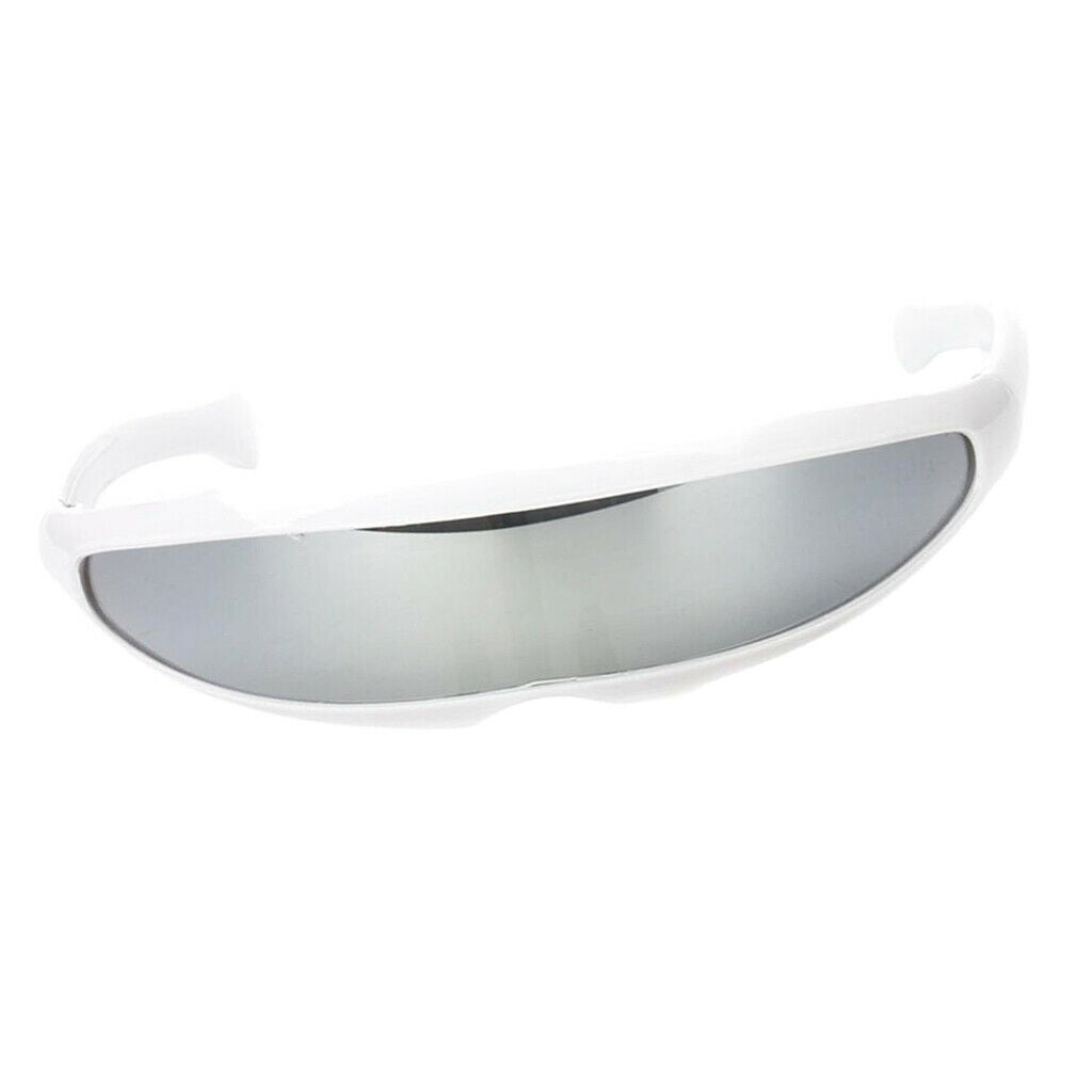 3x Futuristic Sunglasses Narrow Monoblock Robot Eyewear Kids Party Dress