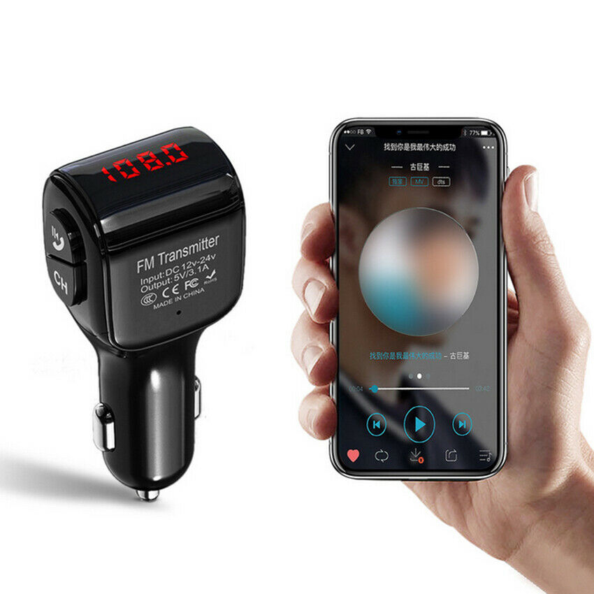 Wireless Bluetooth Car Kit FM Transmitter Radio MP3 Music Player USB Charger