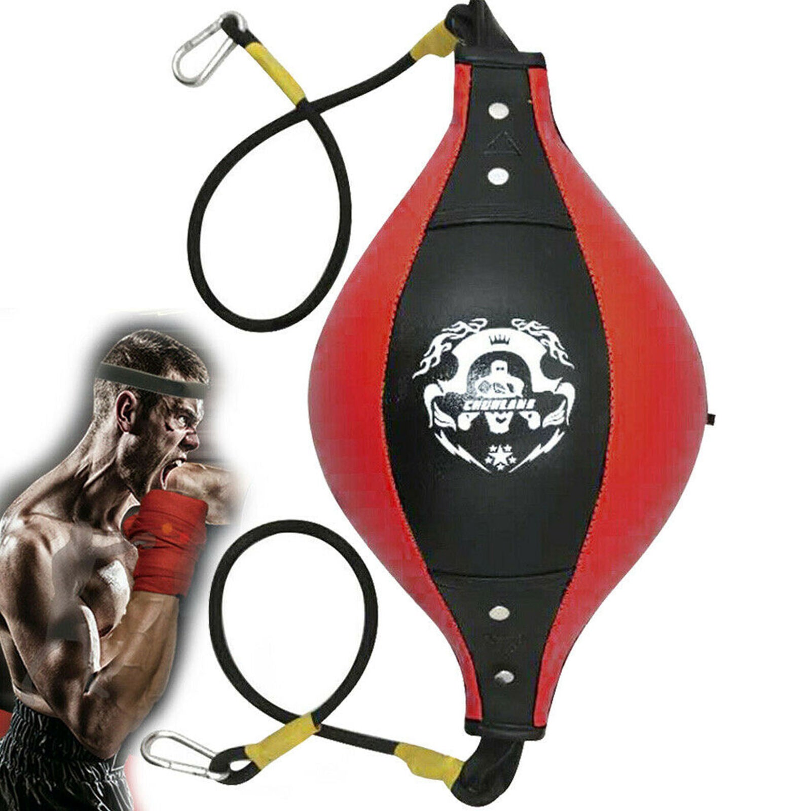 Double End Boxing Speed Ball Inflatable Muay Thai MMA Floor Ceiling Punching Bag