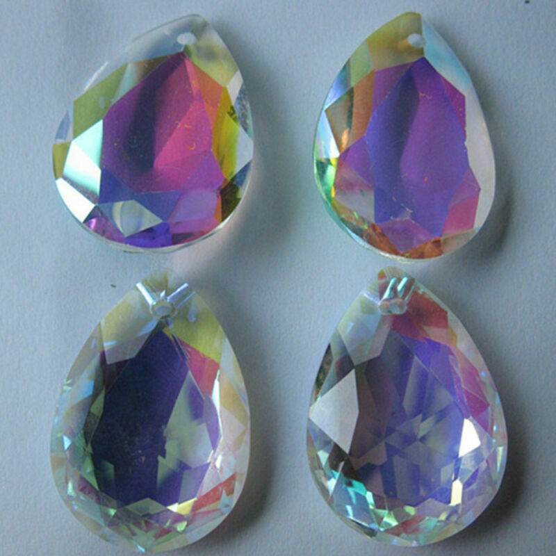 10X Colorful Glass Crystal Prisms Pendant Chandeliers Drop Jewelry DIY Making