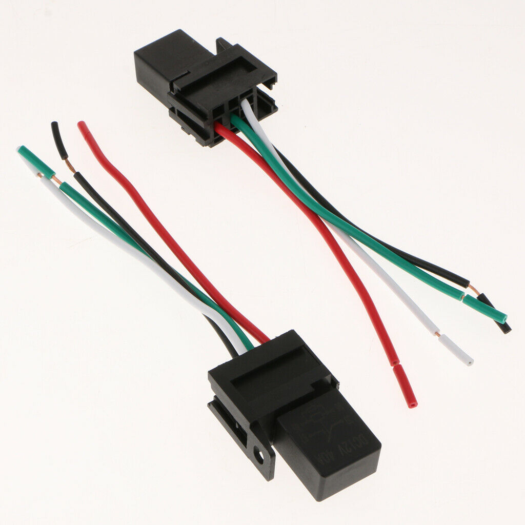 5 Pieces 12V 40A 4Pin 4 Wire SPST Relays For Car Fan Fuel Pump Light Horn