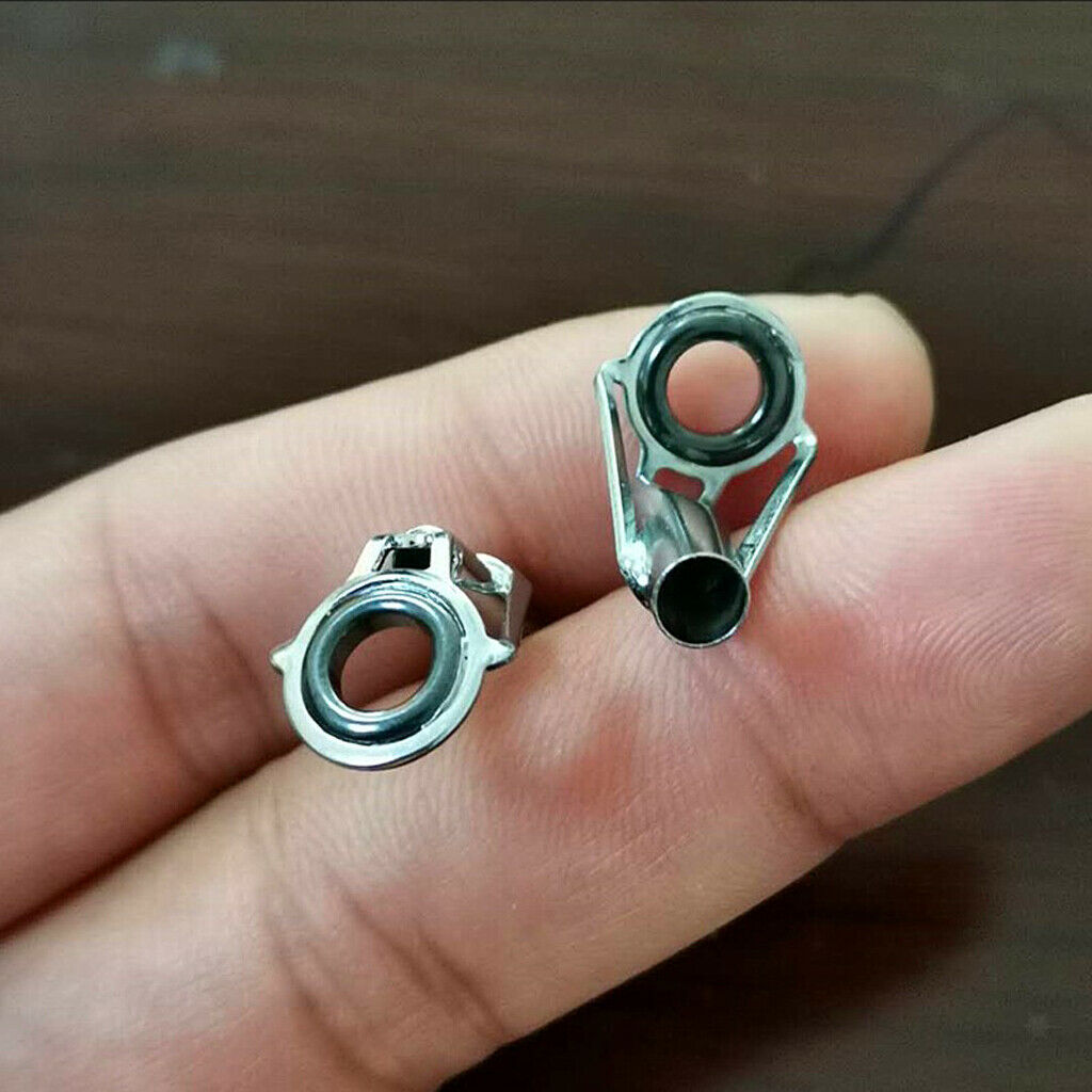Stainless Steel  Rod Guides Tip Ceramic Guides with Eyelets, Fishing Rod