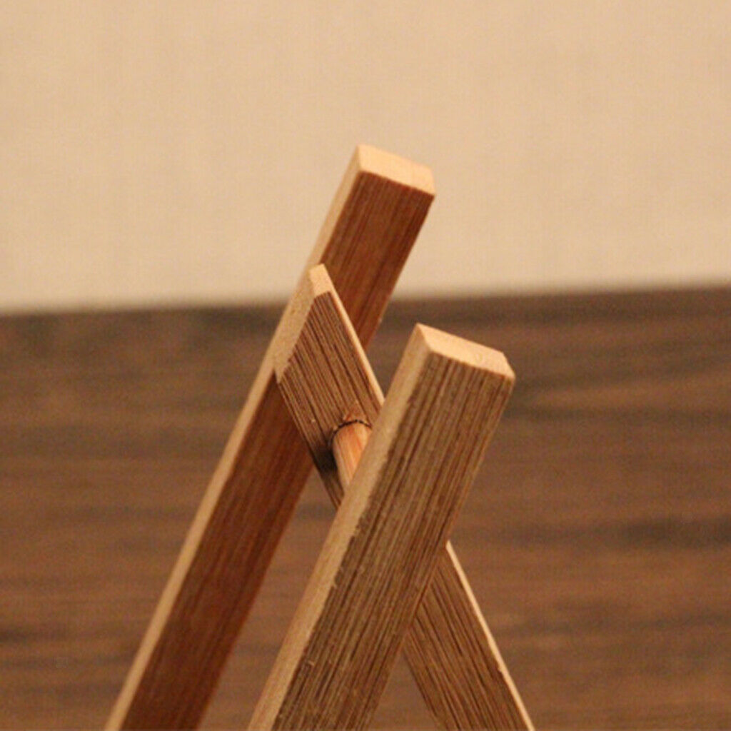 Bamboo Tea Cake Stand Photo Display Rack Plate Picture Frame Holder Easel Free