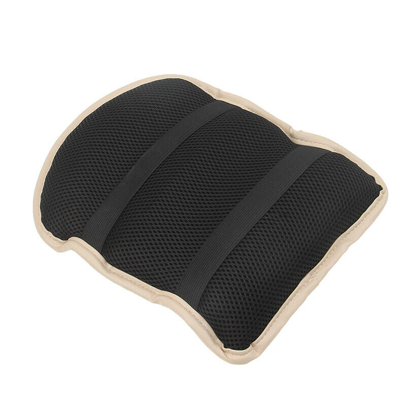 Universal Car Armrest Pad Cover Center Console Box PU Leather Cushion Mat Beige