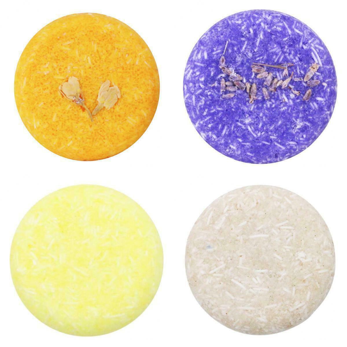 4x 100% Natural Organic Solid Shampoo Soap Bar Plant Essence for Dry Hair