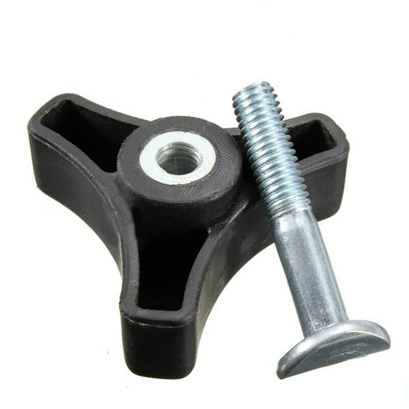 2pcs Plastic Triangle Handle Knob Nut Screw Bolt Kit Tool for Lawn Mower Machine
