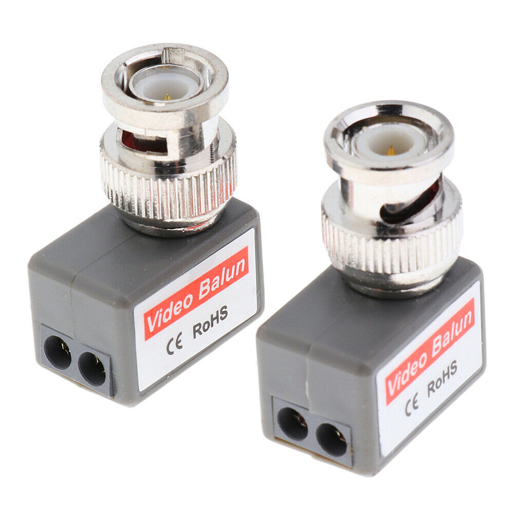 2Pcs 1CH Video Passive Balun for HD-CVI/AHD Camera Video Balun Adapter