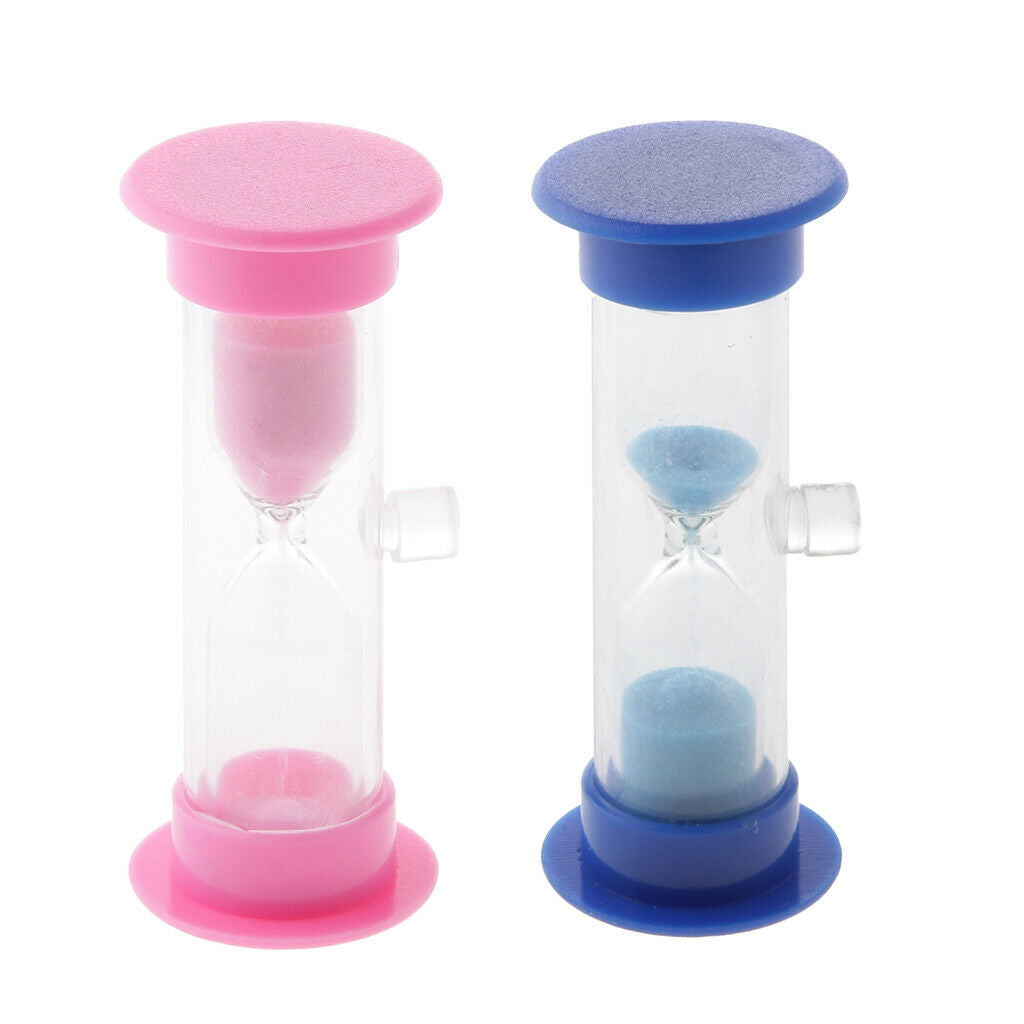 2pcs 3 Minutes Luxury Plastic Hourglass 360 Rotation Sand Timer Home Table Decor