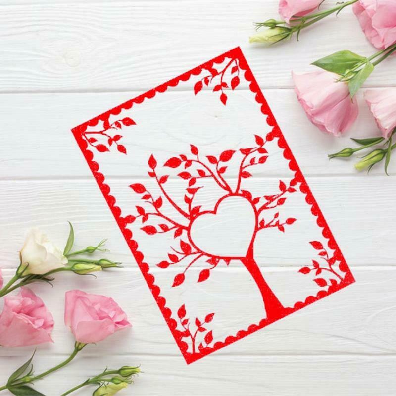 Heart Tree Metal Cutting Dies Stencil DIY Scrapbooking Album Paper Card Template