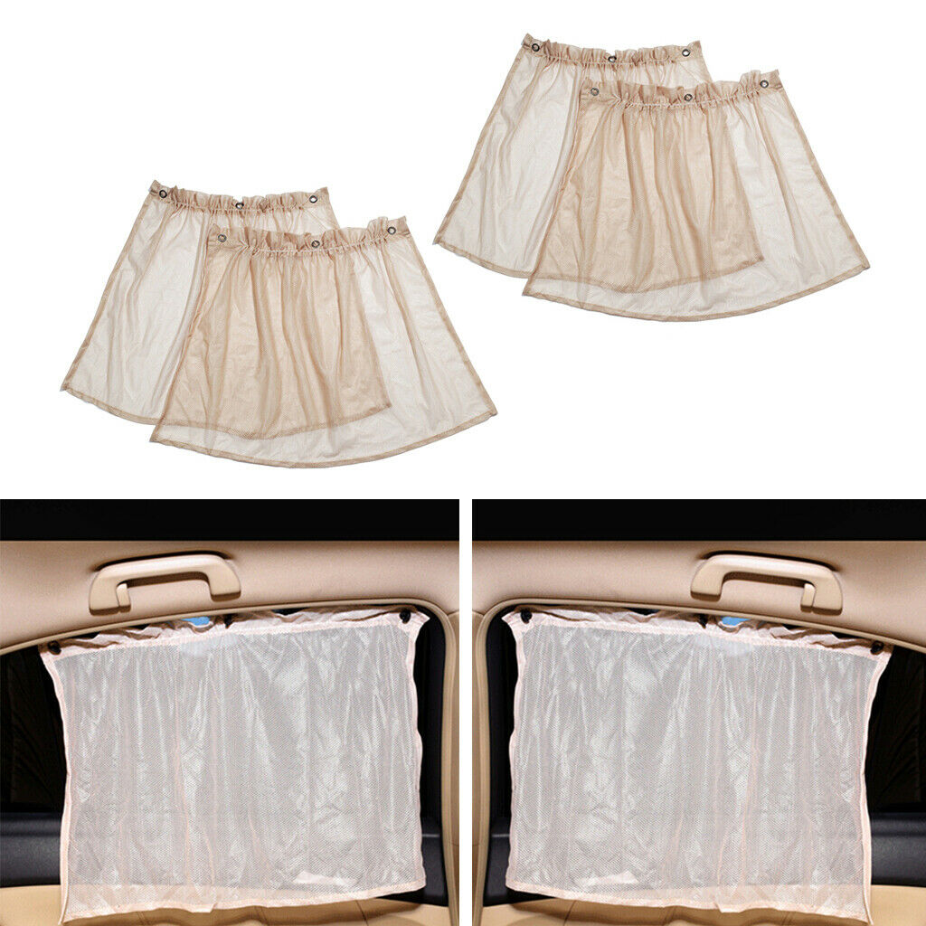 4pcs Universal Car Window Sunshade Curtain Sun Shade Windshield Valance New
