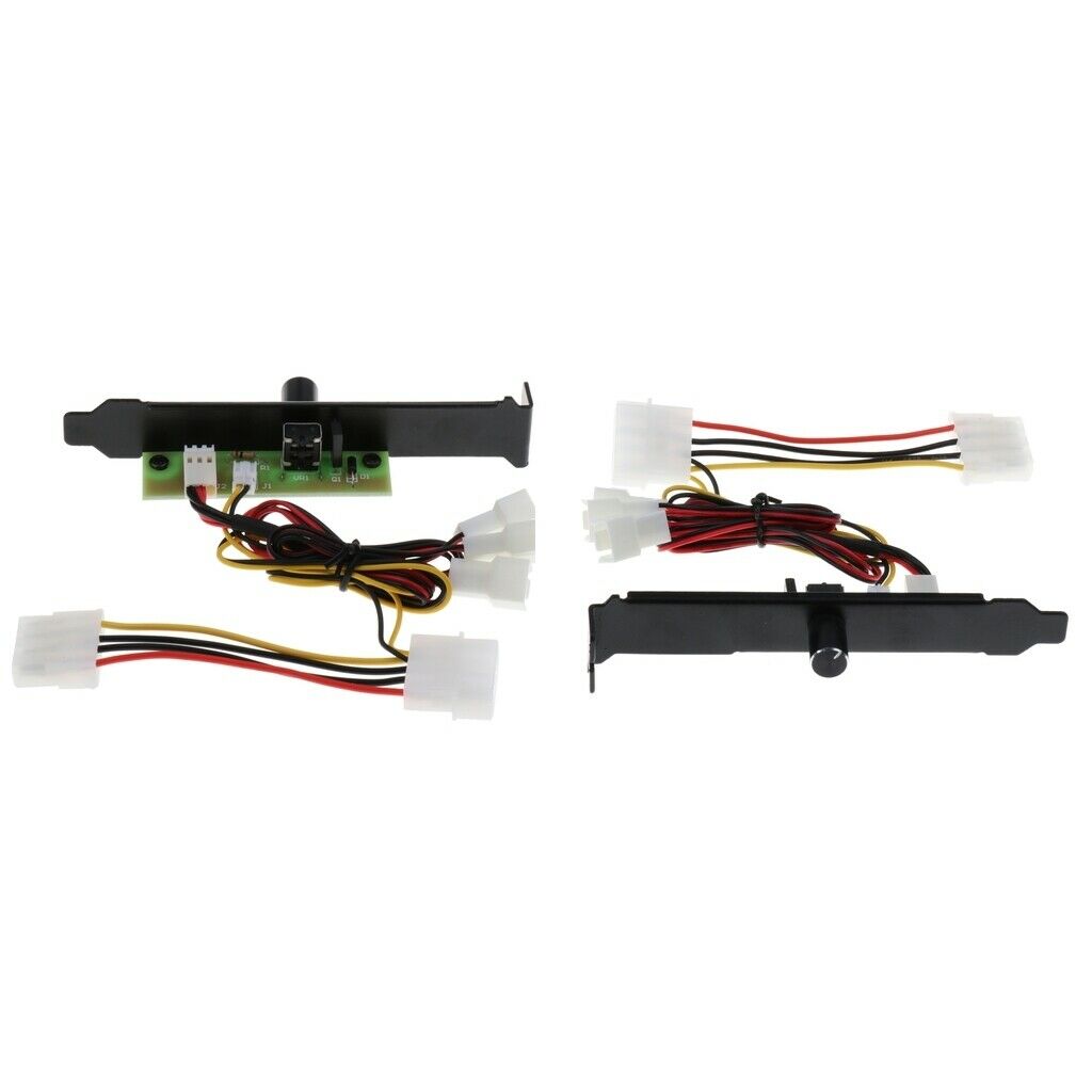 Qty (2x) 3 Channel PC Cooler Cooling Fan Controller Concentrator Bracket 12V