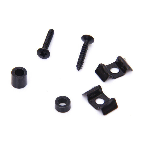 2 Sets of Guitar String Tree Guide Retainer Spacer Screws for Black Electric