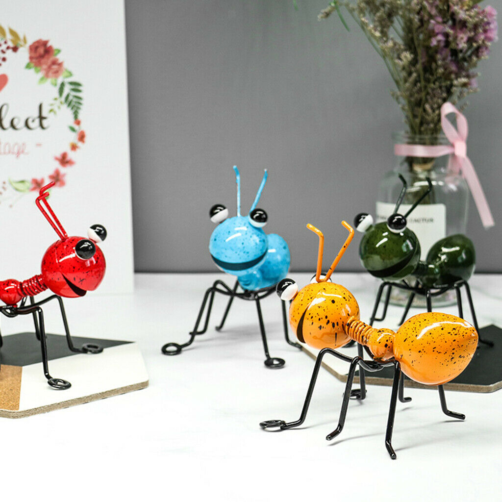 4pcs Metal Ant Wall Decor Hanging Ornaments Indoor Kid's Room Sculptures