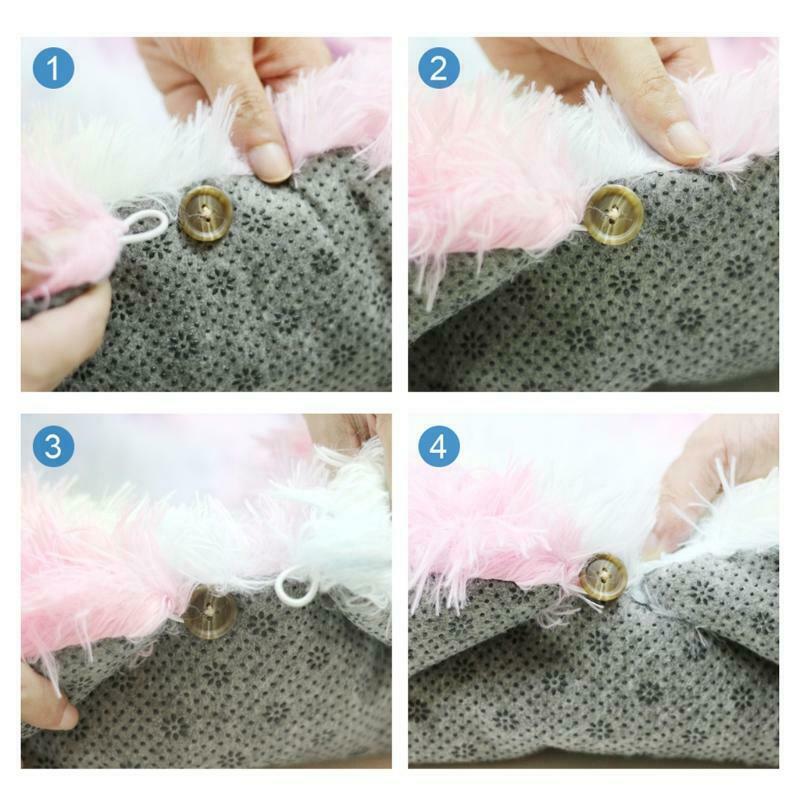 2-in-1 Pet Cushion Bed Sleep House Soft Plush Anti Slip Puppy Dog Cat Kitty Mat