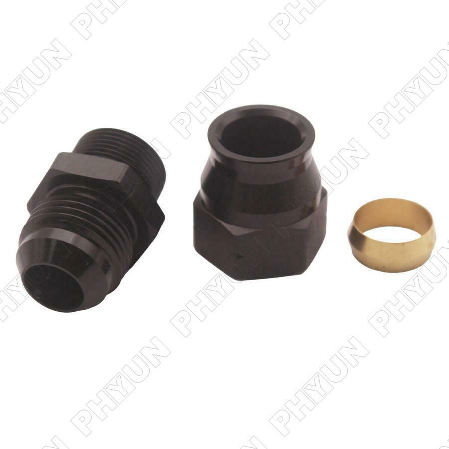 AN8 8AN Male Flare Thread to 1/2 12.7mm Hardline Tube Compression Pipe Adapter