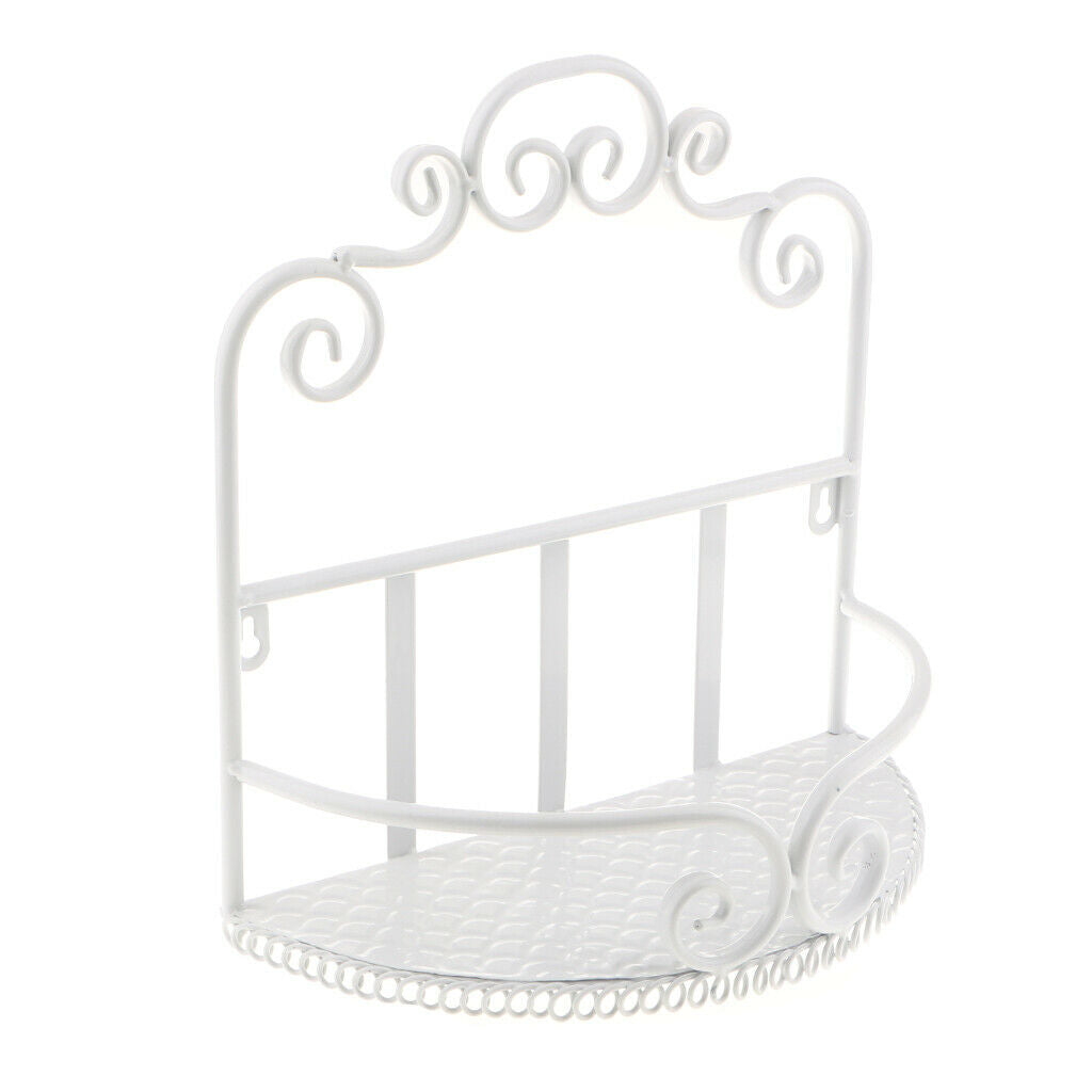 Kitchen Storage Basket Shower Holder Wall Hanging Shelf Organizer White