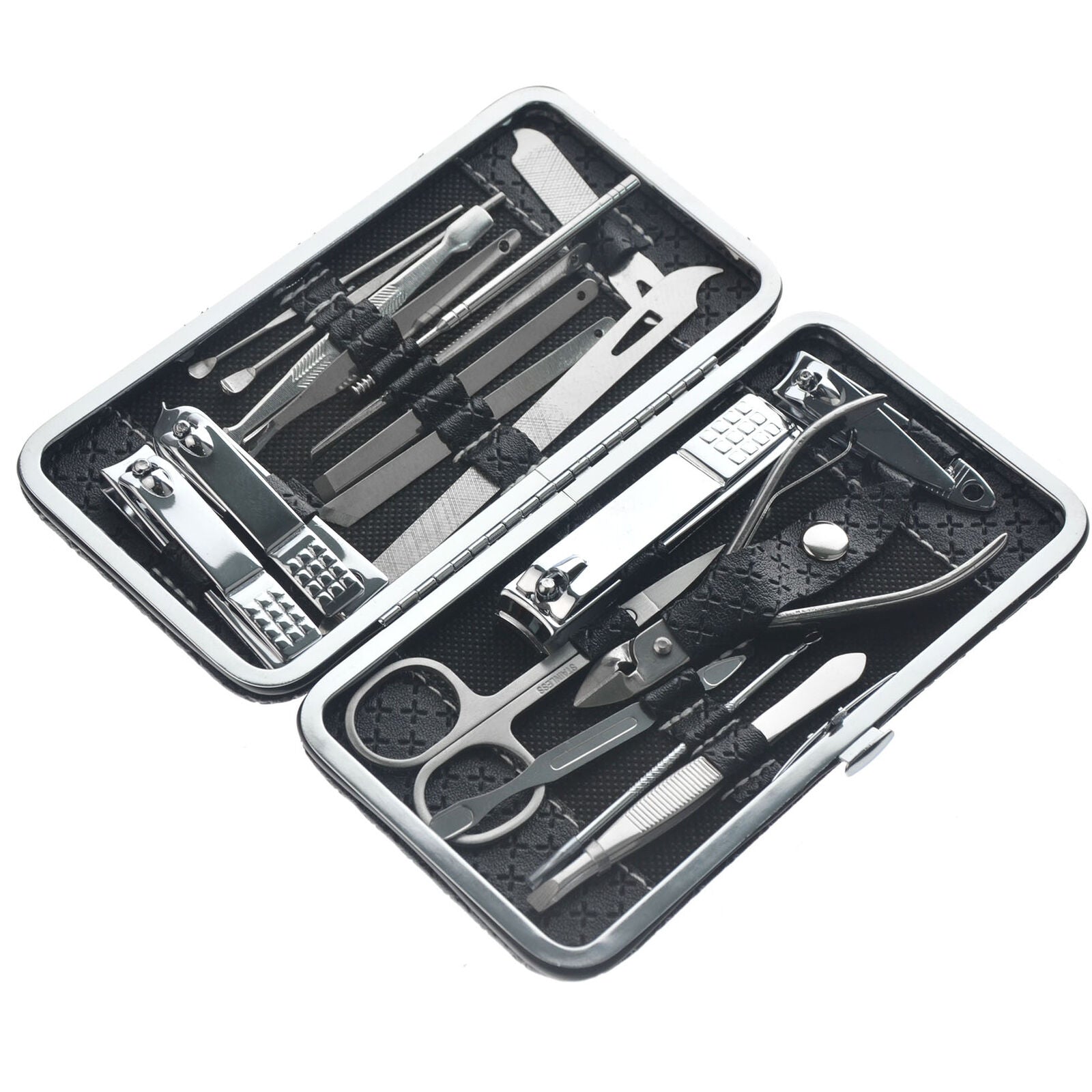 Manicure Pedicure Set Professional 16 in 1 Stainless Steel Nail Cutter Kit Tools