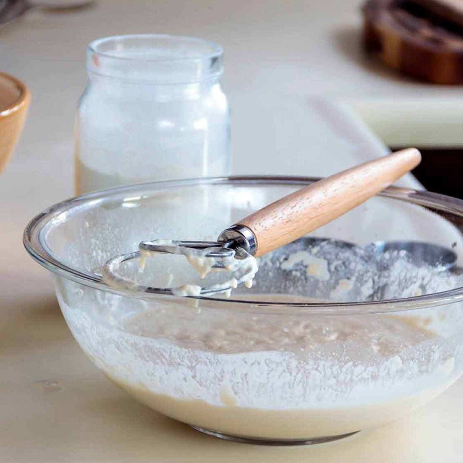 13"" Danish Dough Wire Whisk - Baking Beater Mixer Artisan Bread Batter Mixing