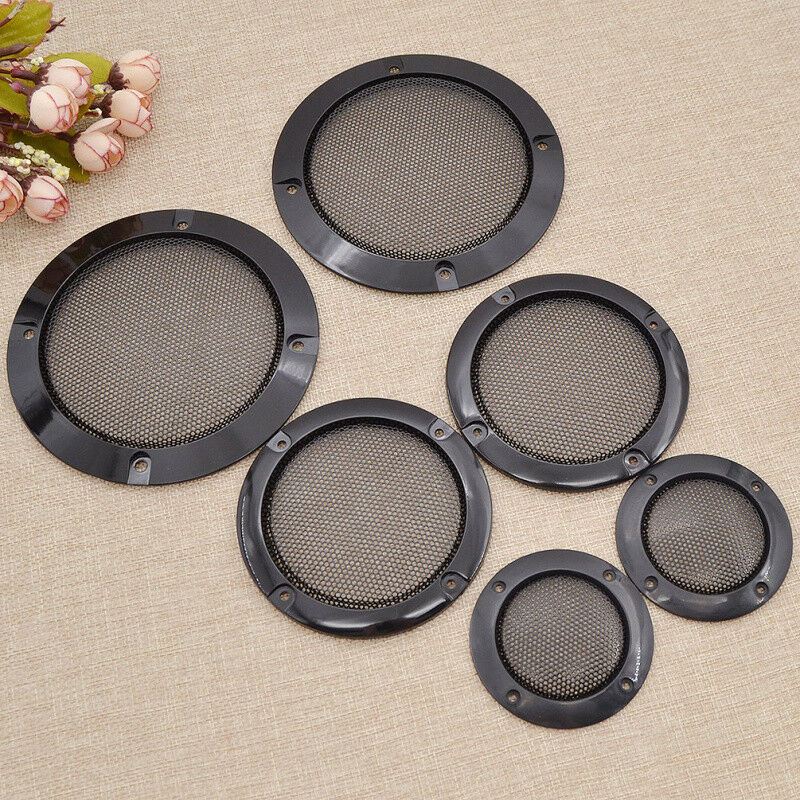 2 Pcs 2" Metal Car Tweeter Audio Speaker Cover Case Holder with Screw Video Part