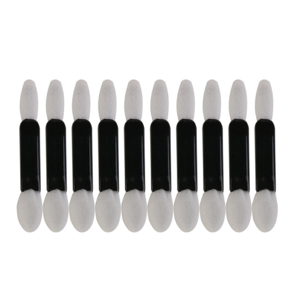 Set of 100 Double Ended Oval Eyeshadow Powder Sponge Brush Applicator 4.8cm
