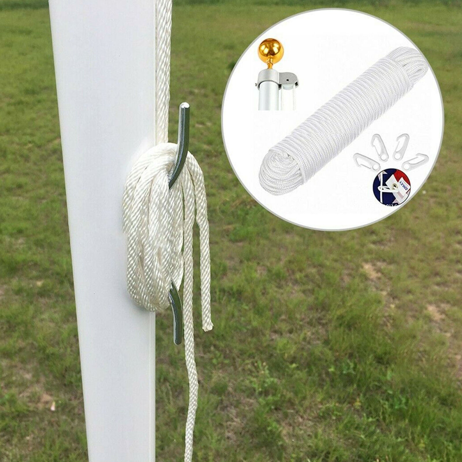 Nylon Braided Rope 6MM Flagpole Lifting Rope Outdoor Flag Pole Rope Accessories