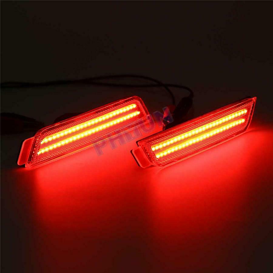 For 2010-2015 Chevy Camaro Left & Right Side Marker Lights Rear Red LED Lamps x2