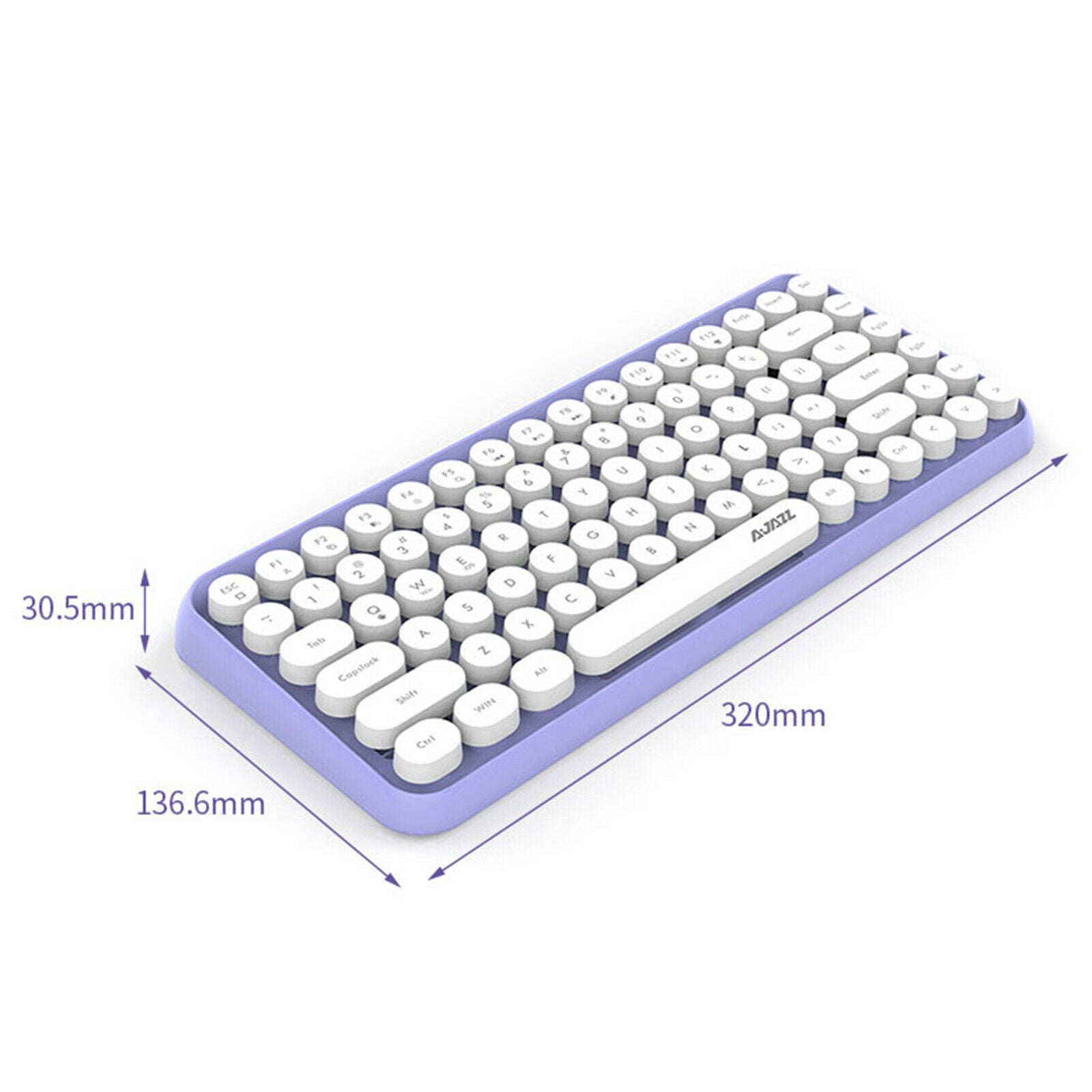 308i Wireless Keyboard Mini Retro Round Keycaps Gaming Keyboard Keypads