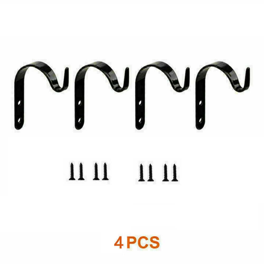 4Pack Iron Wall Hooks Metal Lantern Bracket Coat Hook Plant Planter Hangers