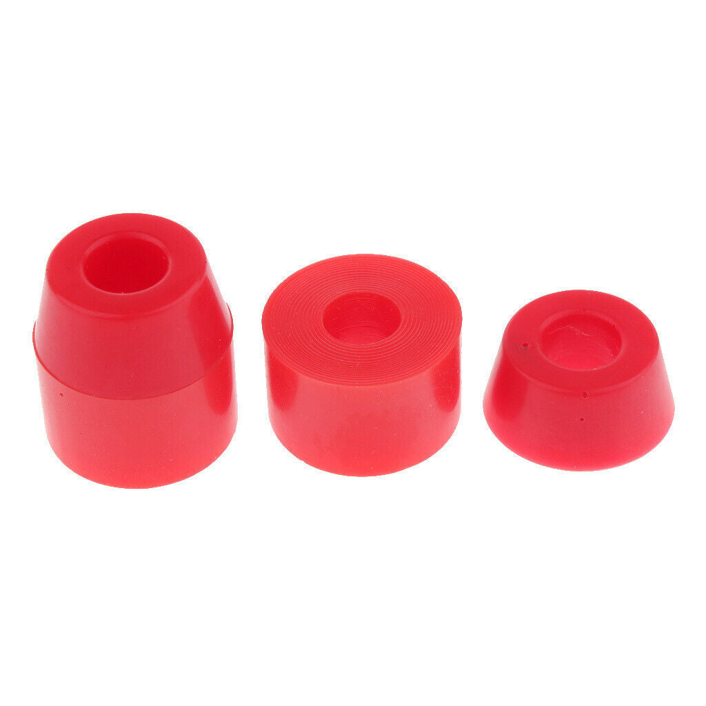 Skateboard Rebuild Kit Bushings Washers   Cups for 2 Trucks 5in Red