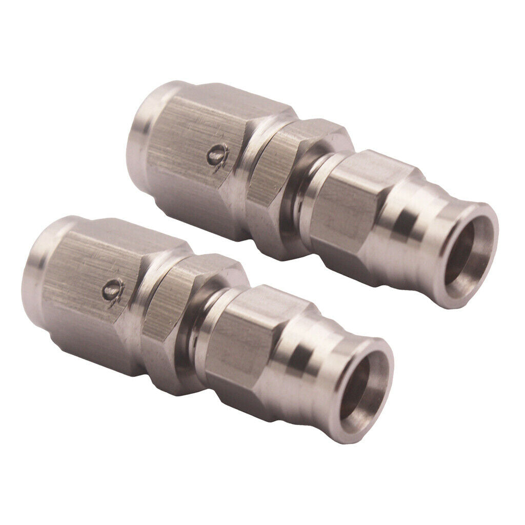 2Pcs Straight 3AN Brake Line Hose End Fitting for PTFE 304 SS Steel M10x1.0