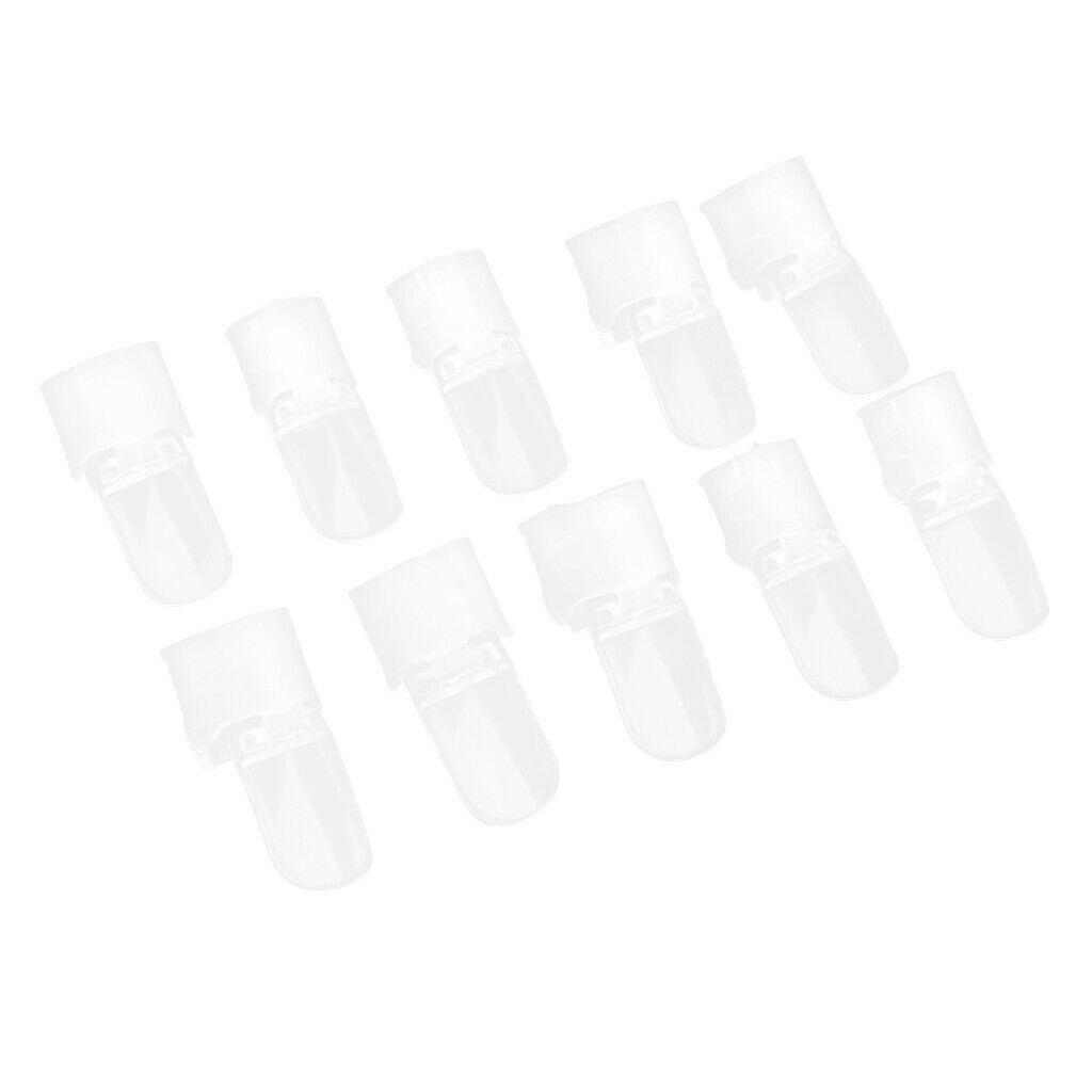 10Pieces Transparent Manicure Finger Nail Tips Cover Polish Shield Protector