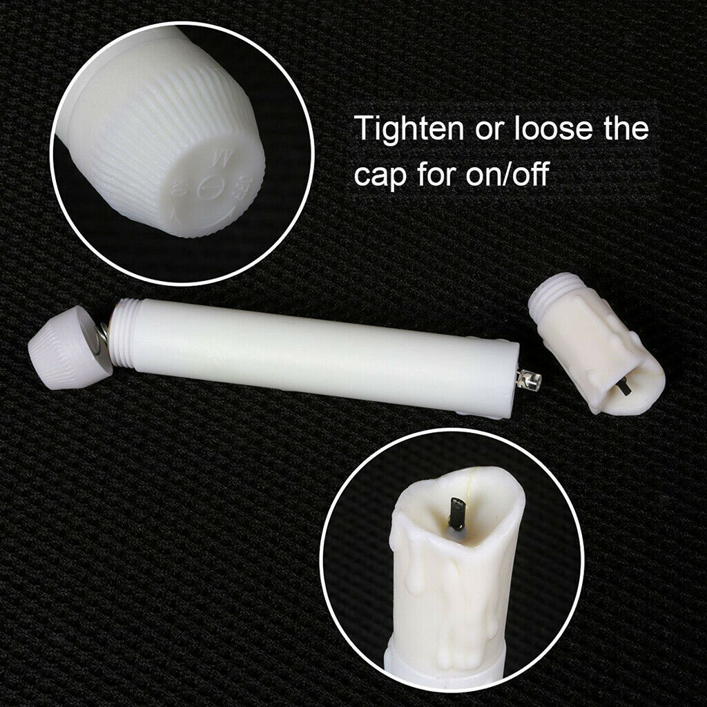 12 Pieces Tall Electric LED Candle Flameless Candle for Party Decor 155mm  B