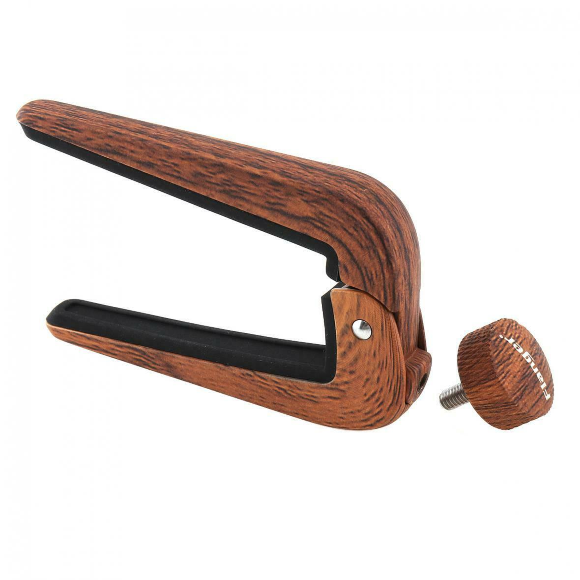 Wood Grain Adjustable Zinc Alloy Capo for Acoustic Classical Guitar & Uklele