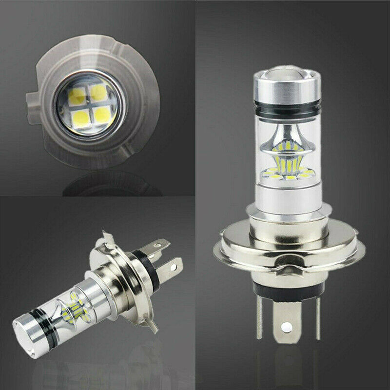 H4 100W 20LED Bulb Hi/Lo Beam HID 6000K White Motorcycle Headlight High Powe SJ