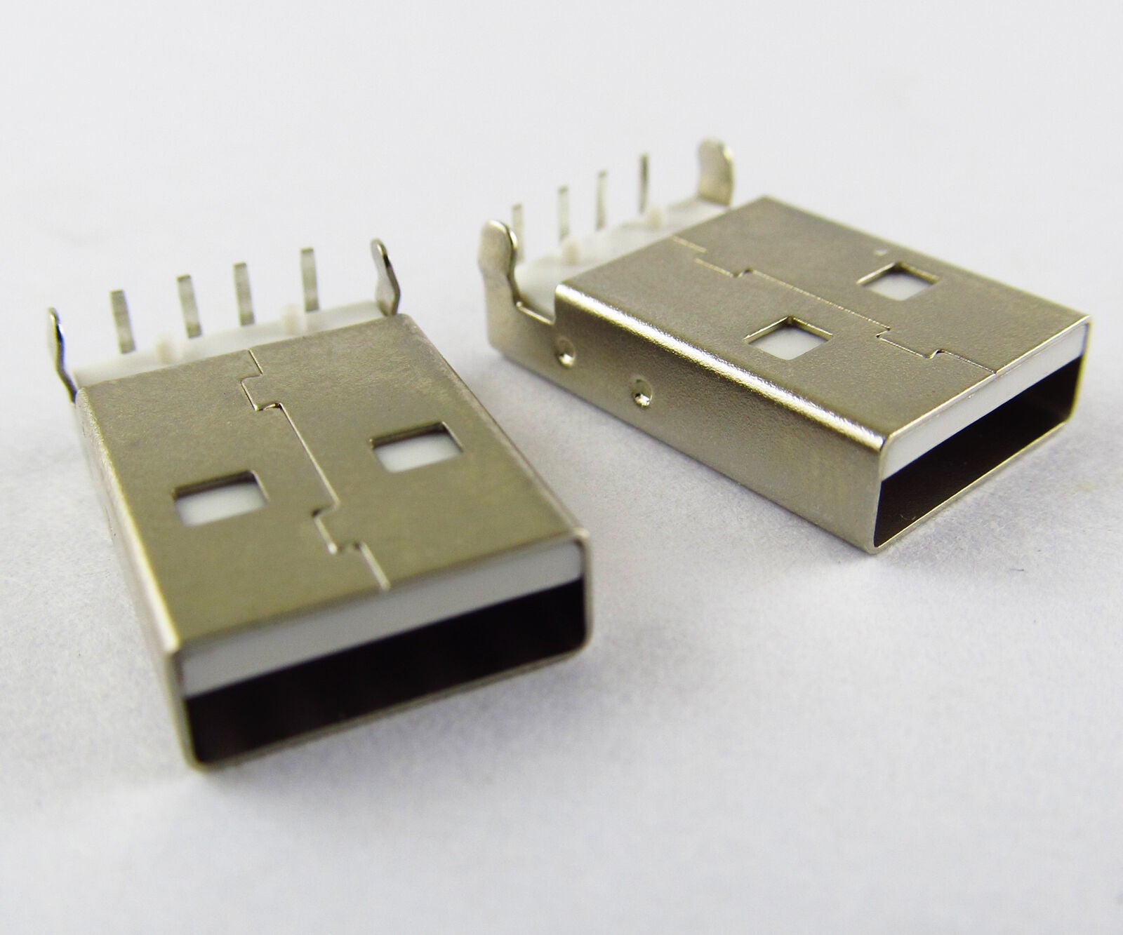 100Pcs USB Type 4pin A male socket Connector PCB Socket Right Angle 90 Degreee
