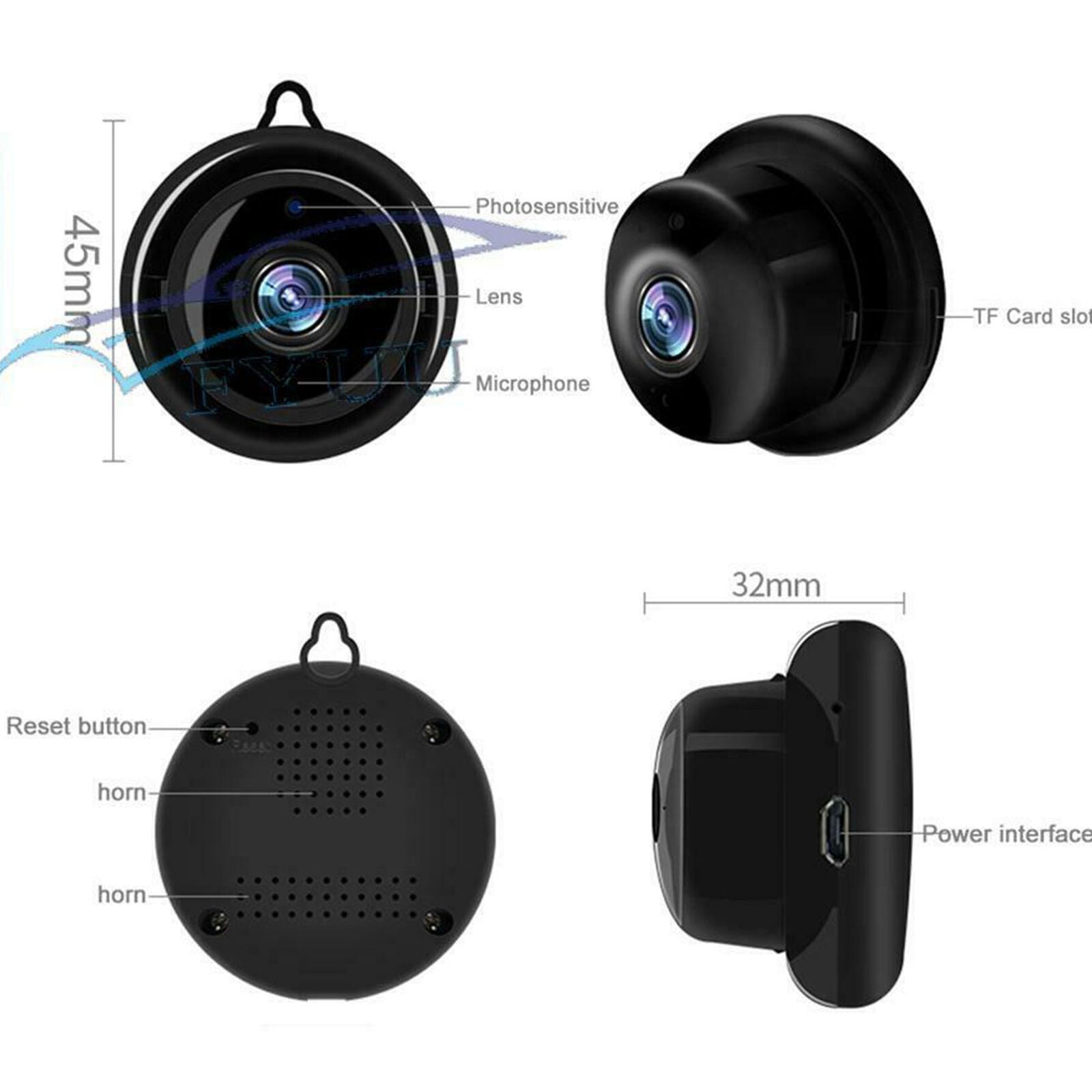 1080P Wireless IR WiFi CCTV Indoor/Outdoor HD MINI IP Camera CAM Home Security