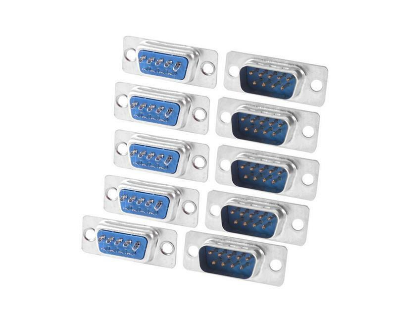 10x D-SUB 9 Pin DB9 Male Solder Type Socket Connector  GNH XC