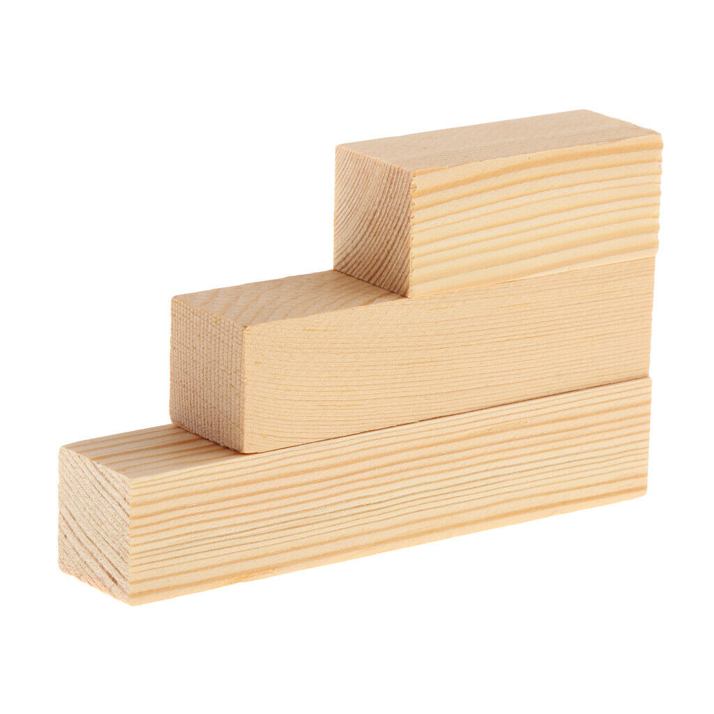 25Pc Balsa Wood Blocks Rods (80/60/50/100mm) Height for DIY Woodworking Modeling