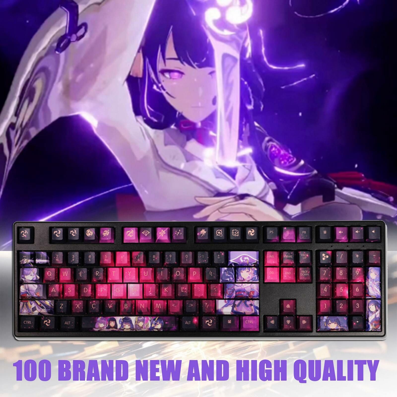 Games Genshin Impact Beelzebul 108 PBT Keycap Set f/Mechanical Keyboard Stock