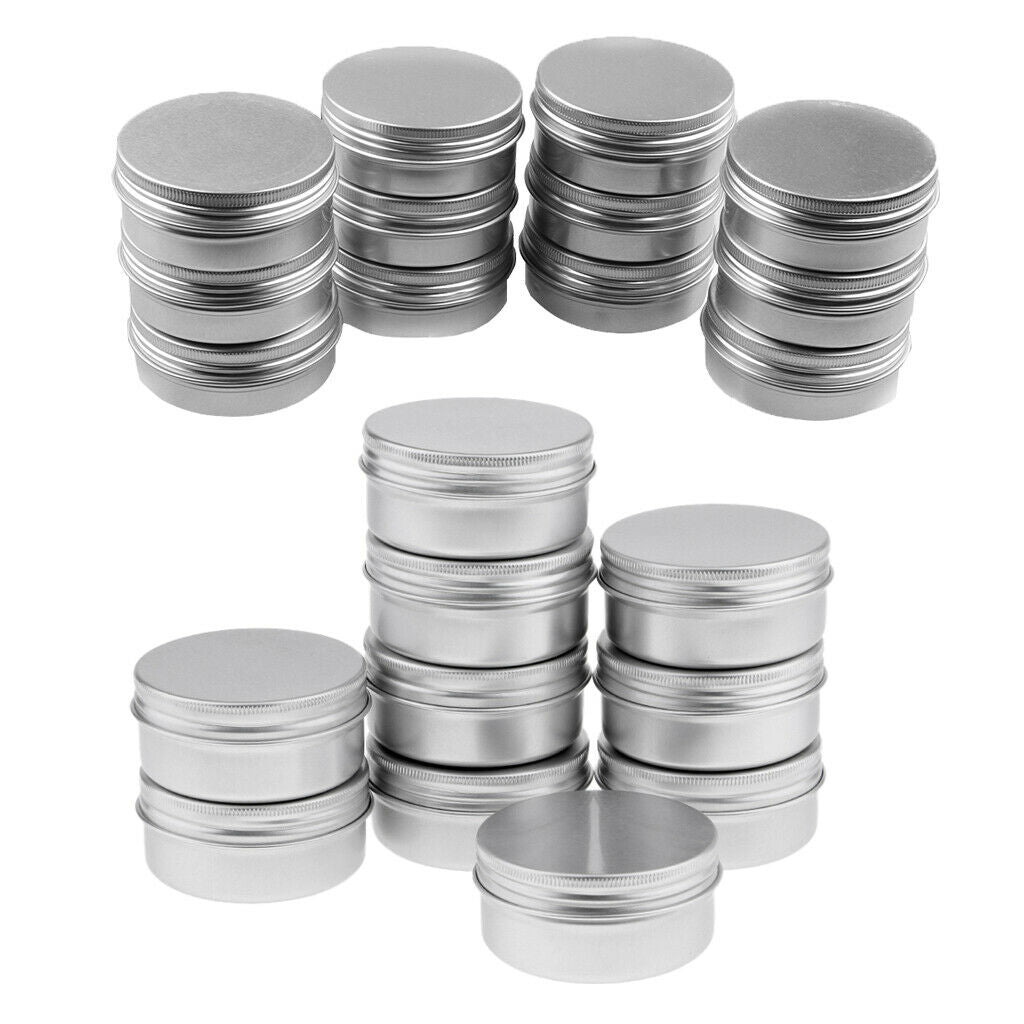 22 Packs 150ml+10ml Lip Balm Candles Tins Case Salves Gadget Pills Jars Pots
