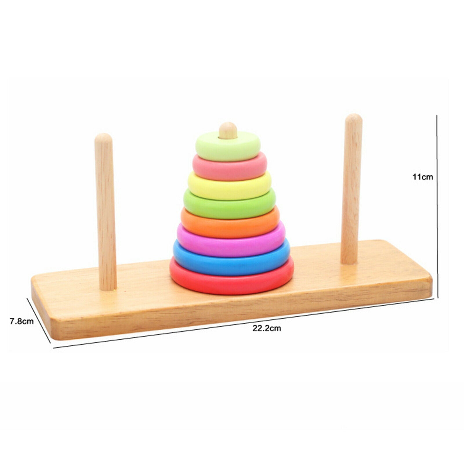 Rainbow Stacking Loop Tower Stapelring Blocks Teaching Aids Development Game