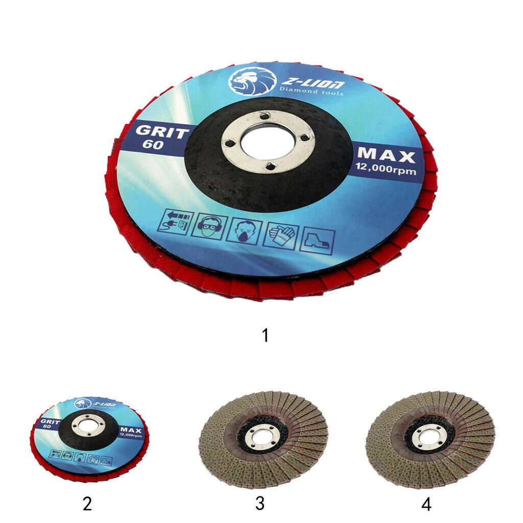 Angle Grinder Flap Sanding Disc Grinding Wheel Brush Sand Rotary 60# 100mm